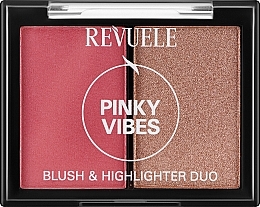 Палитра румян и хайлайтера - Revuele Blush & Highlighter Duo  — фото N2