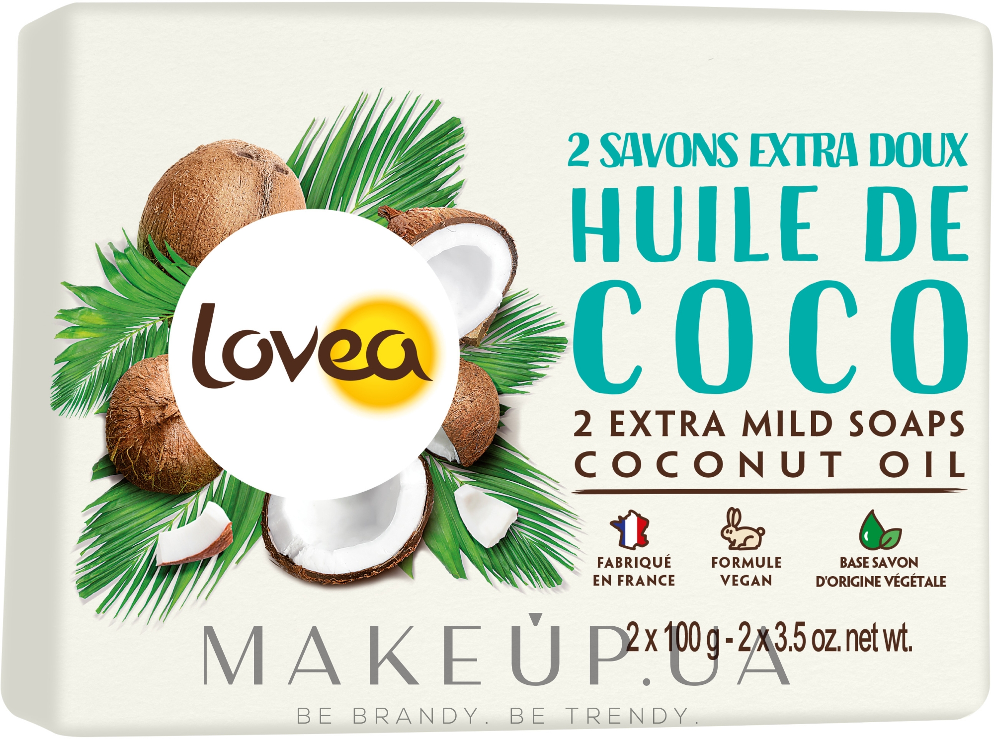 Мило з кокосом - Lovea Extra Mild Soaps Coconut — фото 2x100g