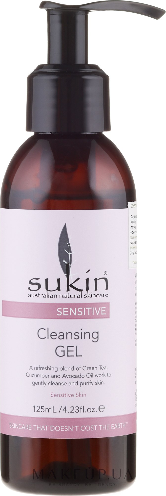 Очищающий гель для лица - Sukin Sensitive Cleansing Gel — фото 125ml