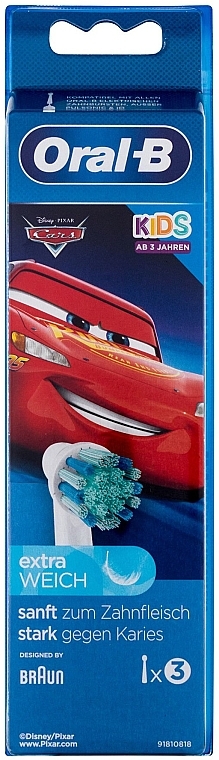 Змінна насадка для дитячої зубної щітки "Cars" - Oral-B Refills 3 Pack — фото N1