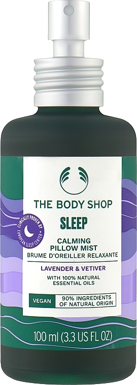 Спрей для подушки "Лаванда та ветівер". Спокійний сон - The Body Shop Sleep Calming Pillow Mist — фото N1