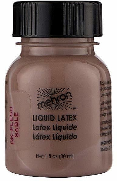 Жидкий латекс - Mehron Latex Liquid with Brush Dark Flesh — фото N1