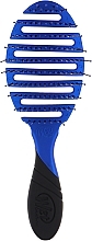Щетка для быстрой сушки волос c мягкой ручкой, синяя - Wet Brush Pro Flex Dry Royal Blue — фото N1