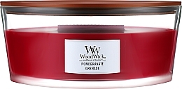 Ароматическая свеча в стакане - Woodwick Hearthwick Flame Ellipse Candle Pomegrante  — фото N1