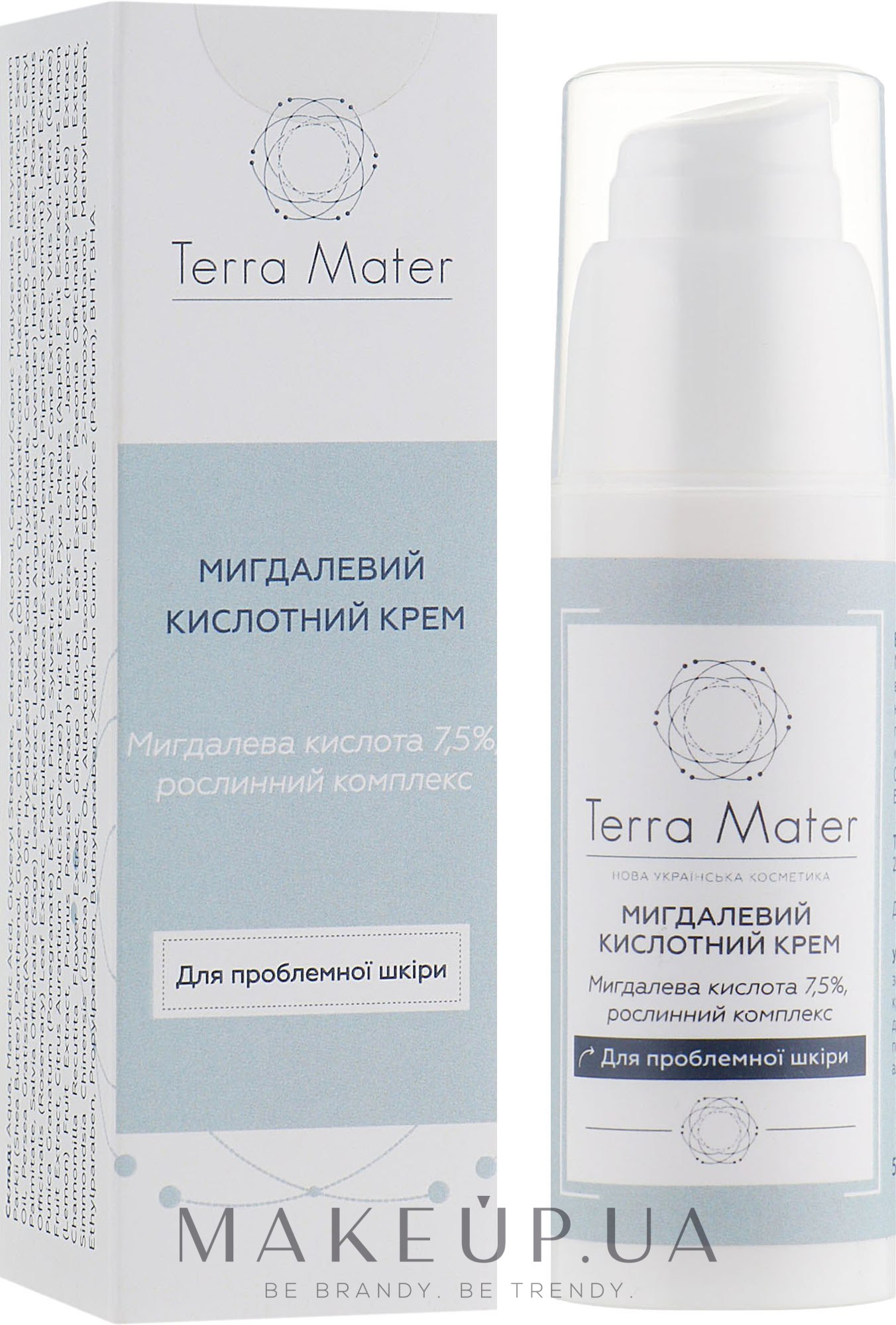 Миндальный кислотный крем для лица - Terra Mater Almond Acid Face Cream — фото 50ml