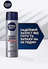 Антиперспірант "Срібний захист", спрей - NIVEA MEN Silver Protect Antibacterial Anti-Perspirant — фото N4