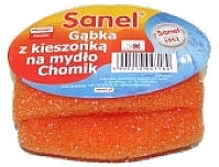 Губка для тіла з кишенею для мила, помаранчева - Sanel — фото N1