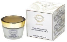 Духи, Парфюмерия, косметика Крем для лица увлажняющий - Bellmar Nanogold Gold Hydra Defense Anti-spot Cream SPF15 50ml