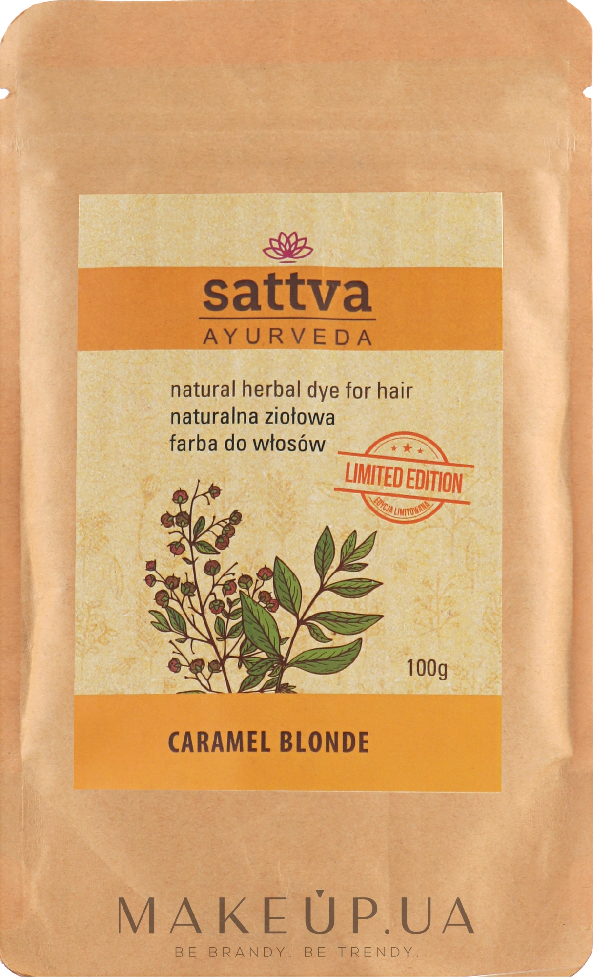 Фарба для волосся - Sattva Ayurveda Natural Herbal Hair Dye — фото Caramel Blonde