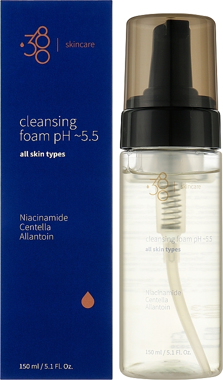 Пінка для вмивання з ніацинамідом - 380 Skincare Cleansing Foam — фото N3
