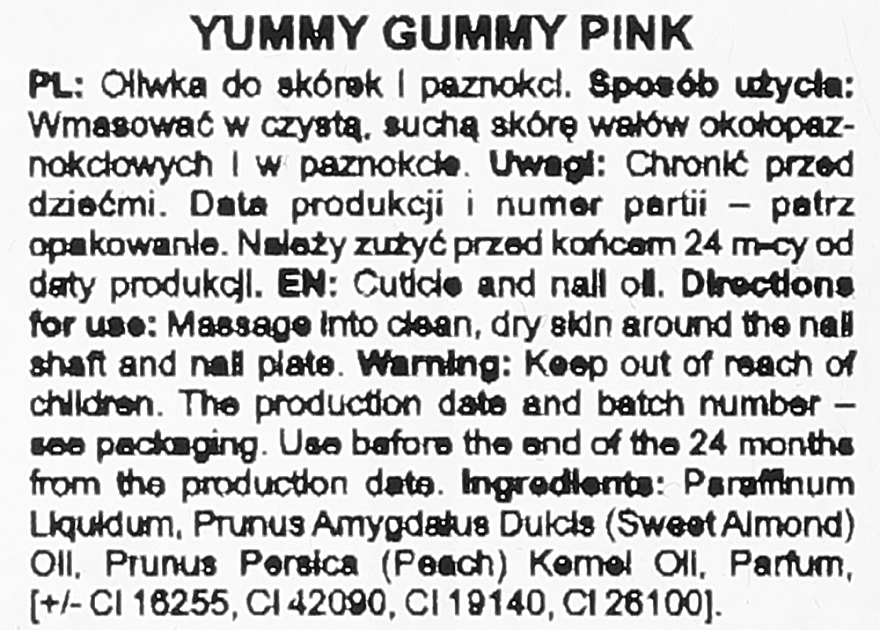 Масло для ногтей и кутикулы с цветами - Silcare Olive Yummy Gummy Pink — фото N2