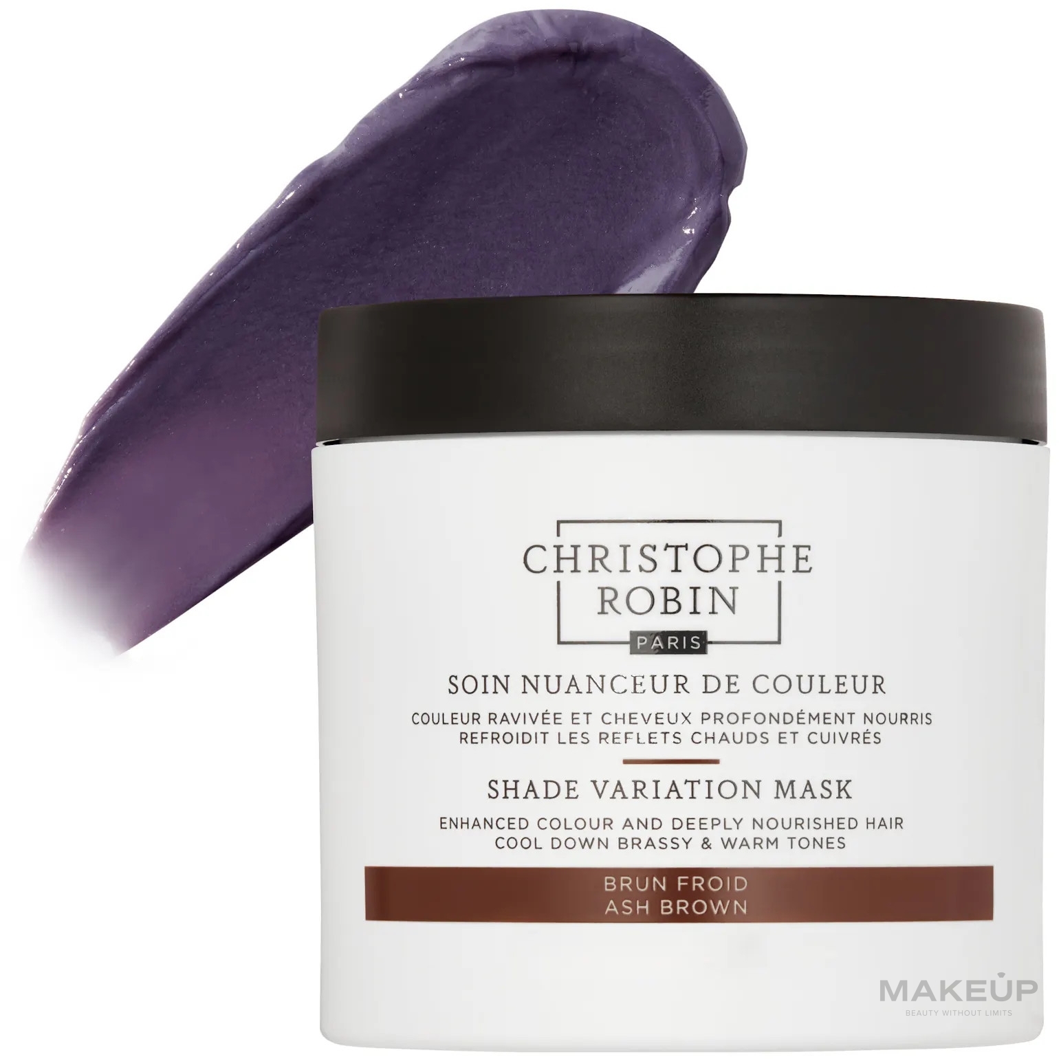 Тонувальна маска для волосся, 500 мл - Christophe Robin Shade Variation Mask — фото Ash Brown