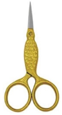 Ножницы маникюрные - Accuram Instruments Half Gold Fancy Fish Scissor Str 9cm — фото N1