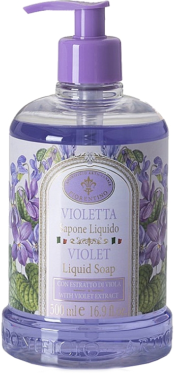 Жидкое мыло "Фиалка" - Saponificio Artigianale Fiorentino Violetta Liquid Soap  — фото N1