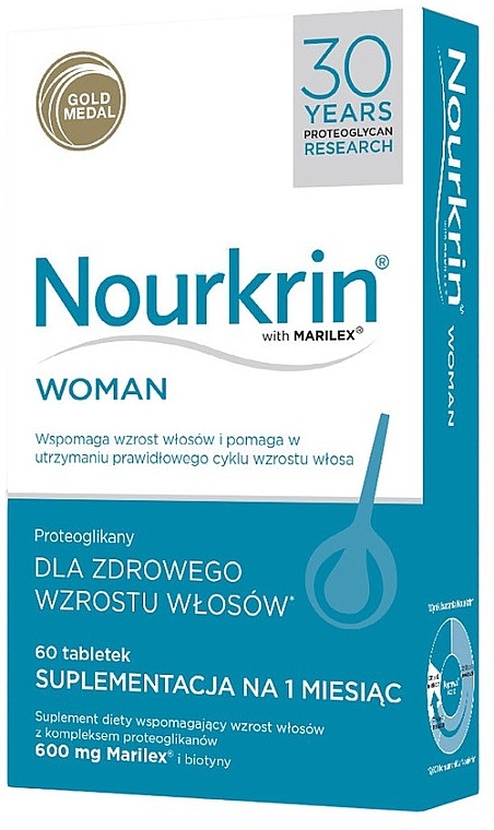 Комплекс для восстановления и поддержания естественного цикла роста волос - Nourkrin Woman — фото N1