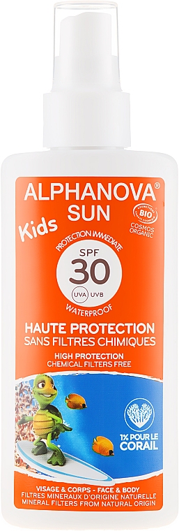 Солнцезащитный спрей для детей - Alphanova Sun Kids SPF 30 UVA — фото N3