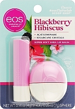 Духи, Парфюмерия, косметика Набор - EOS Blackberry Hibiscus Stick & Sphere Lip Balm (l/balm/4g + l/balm/7g)