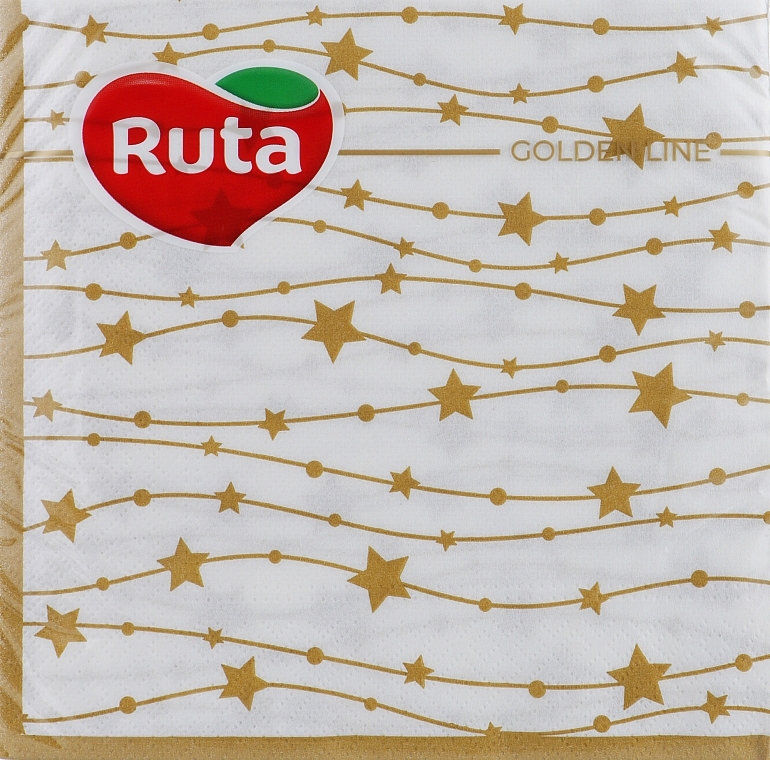 Серветки сервірувальні "Різдвяні зірки", двошарові, 33x33 см, 18 шт. - Ruta — фото N1
