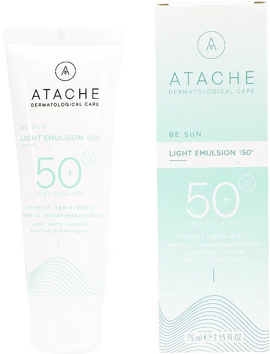 Солнцезащитная легкая эмульсия для лица - Atache Be Sun Light Emulsion Spf 50+ — фото N1