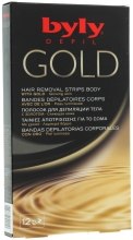 Духи, Парфюмерия, косметика Восковые полоски для депиляции тела с золотом - Byly Depil Gold Hair Removal Strips Body