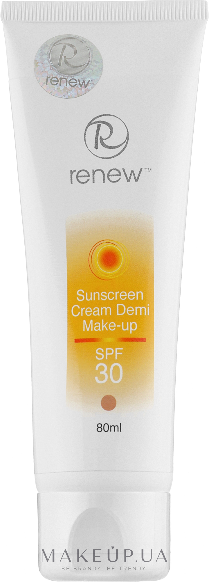 Сонцезахисний тональний крем-антиоксидант для обличчя SPF-30 - Renew Sunscreen Cream SPF-30 Demi Make-Up — фото 80ml