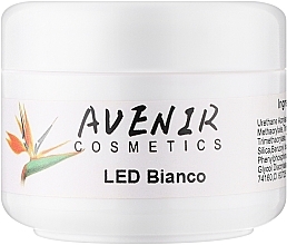 Гель для нарощування нігтів білий - Avenir Cosmetics LED Bianco — фото N2