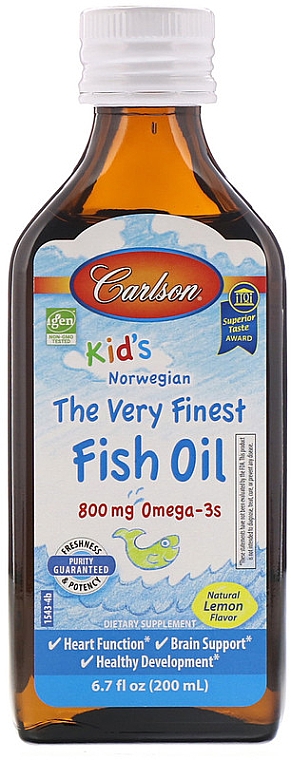 Рыбий жир - Carlson Labs Kid's The Very Finest Fish Oil — фото N1