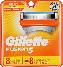 Духи, Парфюмерия, косметика Сменные кассеты для бритья, 8 шт. - Gillette Fusion Power