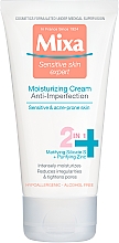 Зволожуючий крем з цинком для шкіри, схильної до недоліків - Mixa Sensitive Skin Expert 2in1 Cream — фото N1
