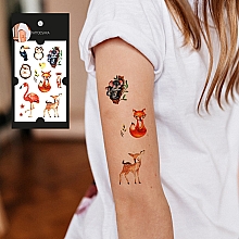 Набор детских временных тату "Коала и 7 зверушек" - Tattooshka — фото N4