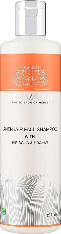 Шампунь для волосся проти випадання з гібіскусом та брахмі - Mitvana Anti Hairfall Shampoo