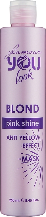 Маска для збереження кольору й нейтралізації жовто-помаранчевих відтінків - You look Glamour Professional Pink Shine Shampoo — фото N1