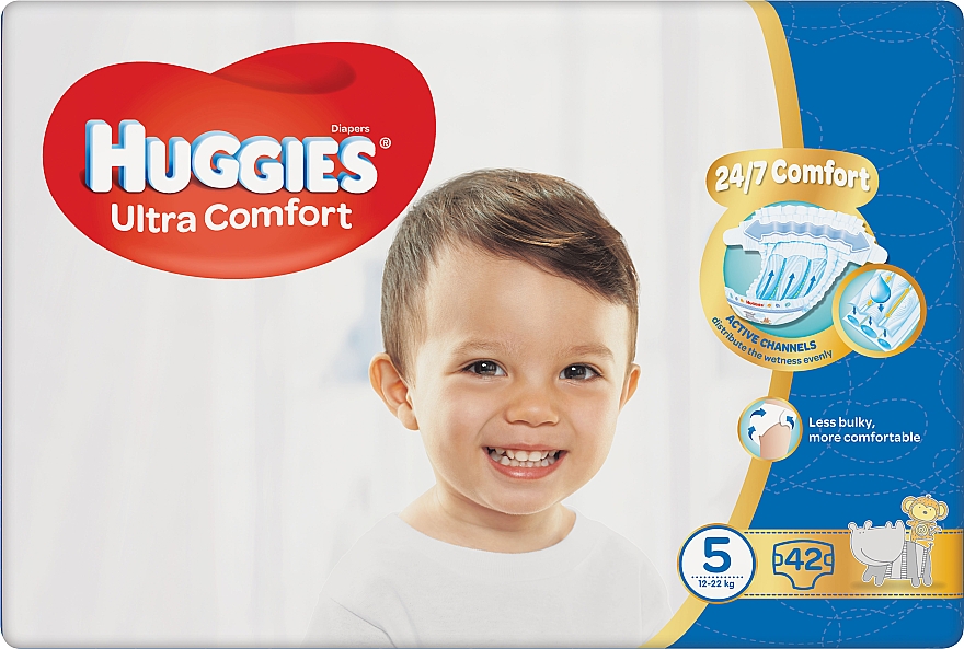 Подгузники детские "Ultra Comfort" 5 (12-22 кг, 42 шт) - Huggies