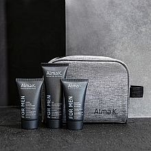 Дорожный набор для мужчин - Alma K. Recharge Travel Kit For Men (sh/gel/75ml + ash/balm/40ml + sh/balm/40ml bag) — фото N2