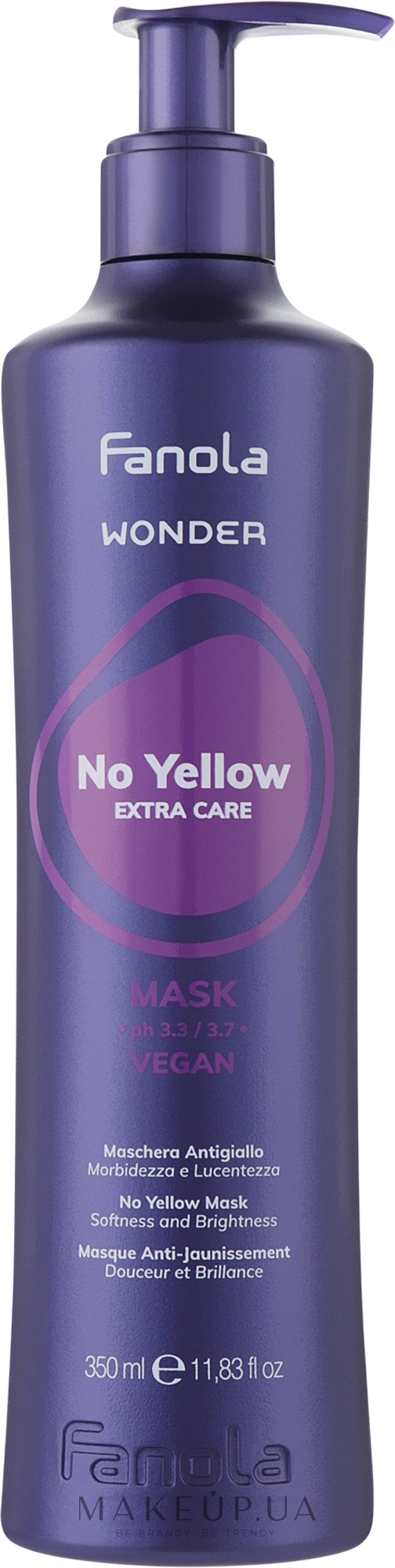 Маска антижовта для волосся - Fanola Wonder No Yellow Extra Care Mask — фото 350ml