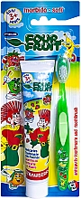 Парфумерія, косметика Набір для дітей від 3 років - Piave Four Fruit (toothpast/50ml + toothbrush/1pc)