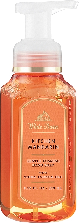 Мило для рук - Bath & Body Works White Barn Kitchen Mandarin Gentle Clean Foaming Hand Soap — фото N1