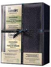 Набор - La Corvette Douceur Bio Gift Box (soap/2x100g + towel/1pcs) — фото N1