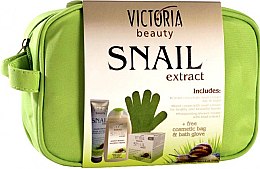 Духи, Парфюмерия, косметика Набор для тела - Victoria Beauty Snail Extract (f/cr/50ml + h/cr/100ml + sh/gel/250ml + glov)