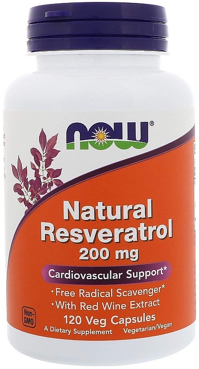 Ресвератрол 200 mg - Now Foods Natural Resveratrol — фото N2