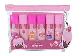 Духи, Парфюмерия, косметика Набор - Cosmetic 2K Lip Balm Gift Set (lip/balm/6x4.2g + bag)