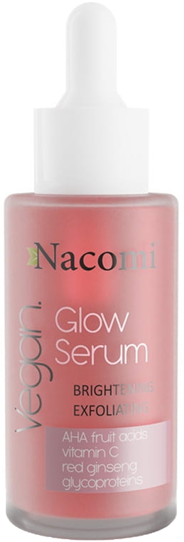 Відлущувальна сироватка для обличчя - Nacomi Glow Serum Brightening & Exfoliating Serum — фото N1