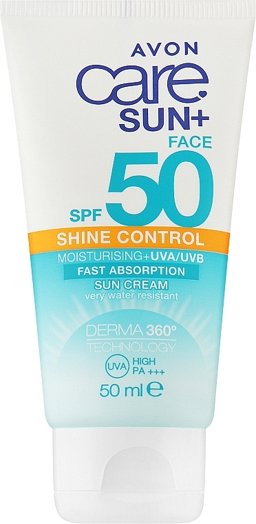 Матувальний сонцезахисний крем для обличчя - Avon Care Sun+ Face Sun Cream — фото N1