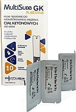 Тест-полоски для определения уровня кетонов в крови, 10 шт. - Diather Diagnostics & Therapy MultiSure GK Ketone — фото N2