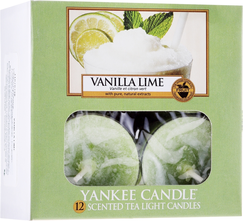 Чайні свічки - Yankee Candle Scented Tea Light Candles Vanilla Lime — фото N1