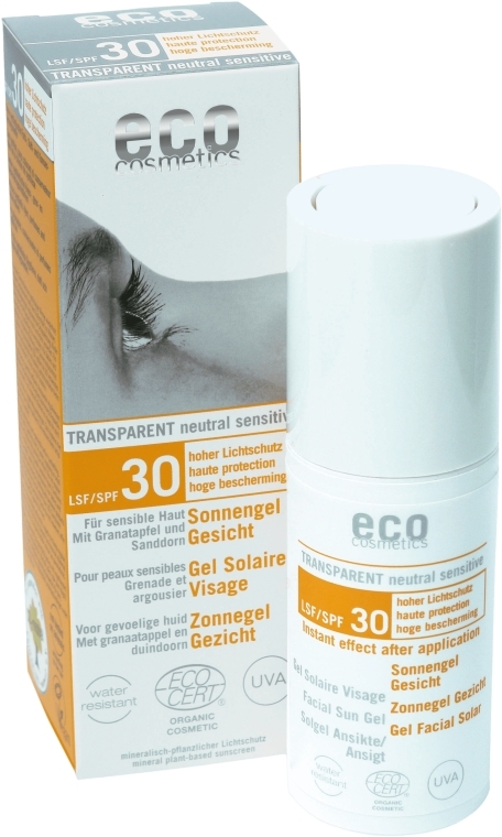 Солнцезащитный гель для лица SPF 30 - Eco Cosmetics Gel Solarie Visage — фото N1