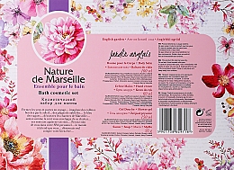 Набір "Англійський сад" - Nature de Marseille (b/balm/100ml + h/cr/60ml + show gel/150ml + soap/95g) — фото N3