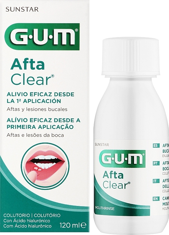 Ополаскиватель для лечения травм и язв в полости рта - G.U.M. AftaClear Mouthwash — фото N2