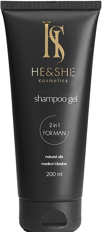 Мужской шампунь-гель 2в1 - He&She Cosmetics Shampoo Gel — фото N1