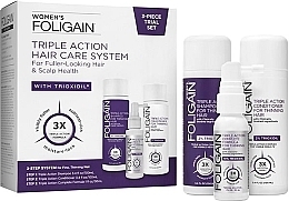 Парфумерія, косметика Набір - Foligain Triple Action Hair Care System For Women (shmp/100ml + cond/100ml + ser/30ml)